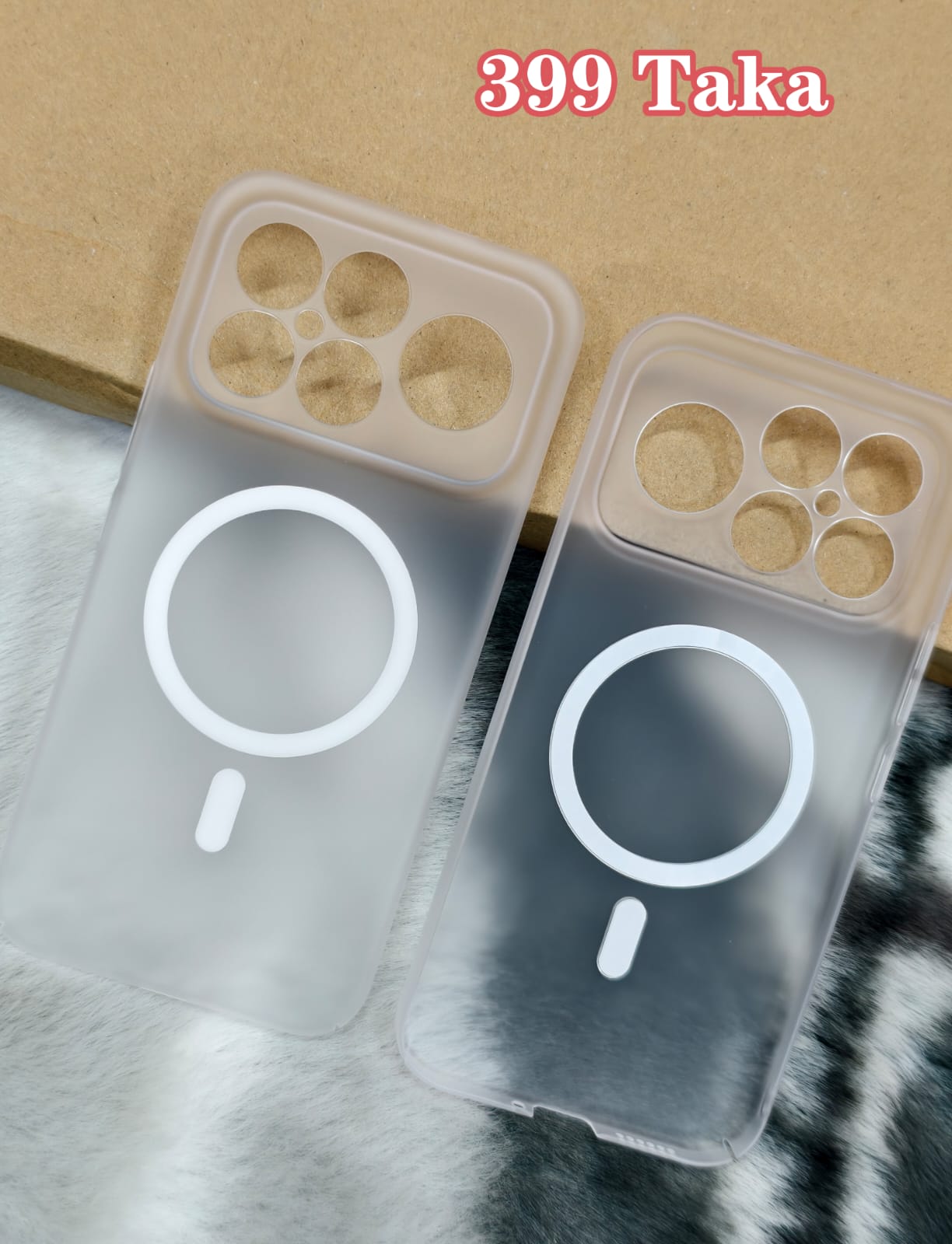 Redmi K90 Pro Max Semi Transparent Hard Magnetic Case